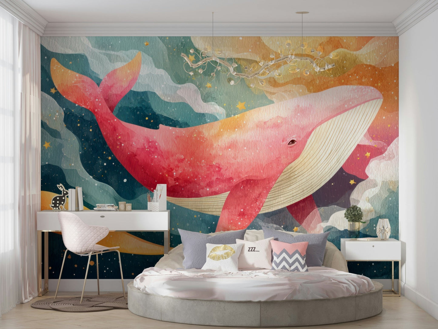 Durable wallpaper for walls with celestial design, GD1125