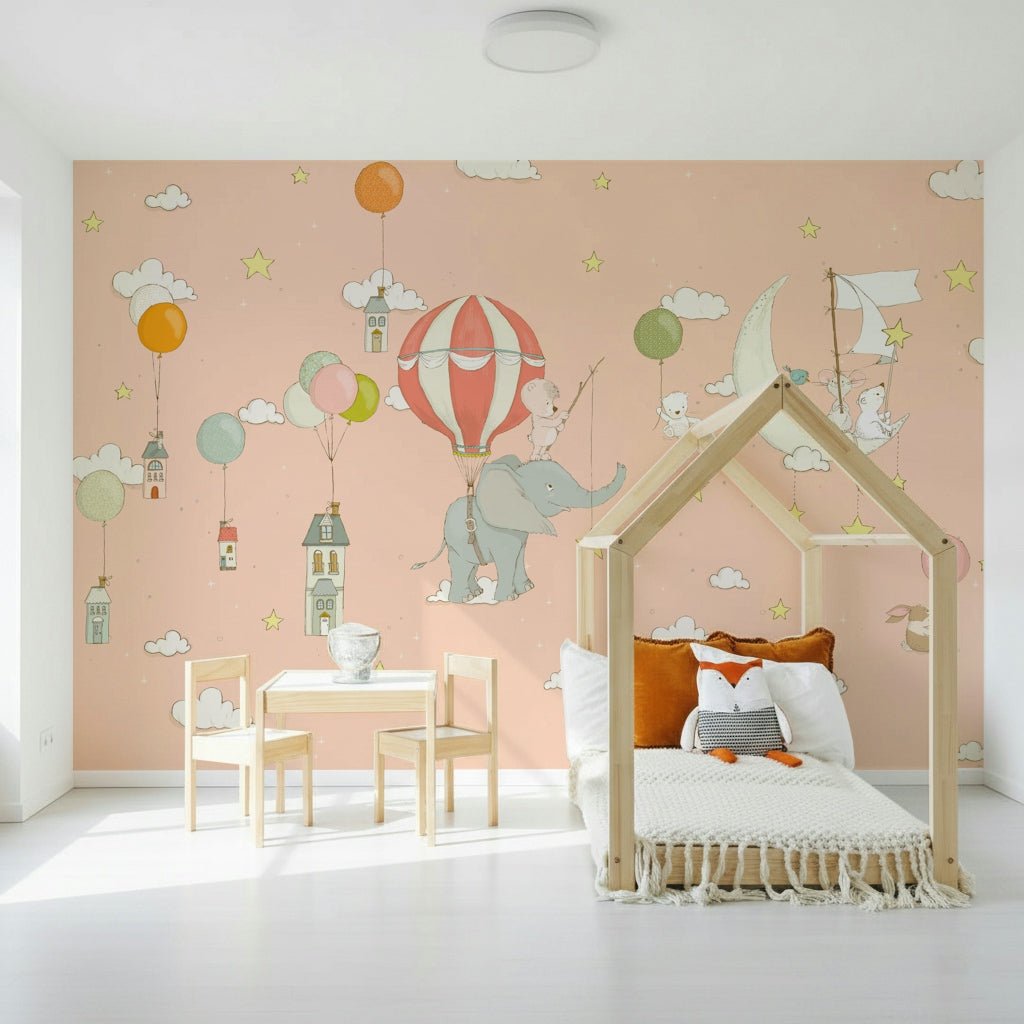 An artistic minimalist form mural for home decor.