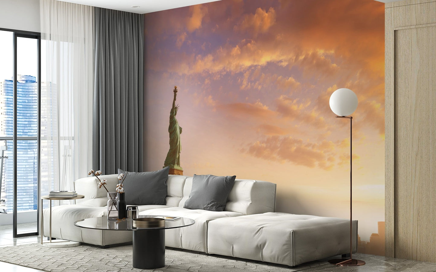 Liberty-themed New York wallpaper art, B226