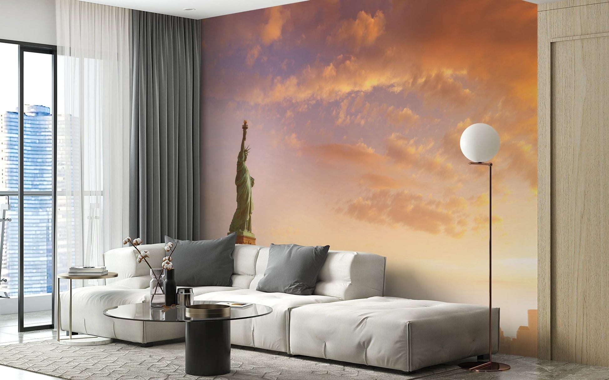 Liberty-themed New York wallpaper art, B226