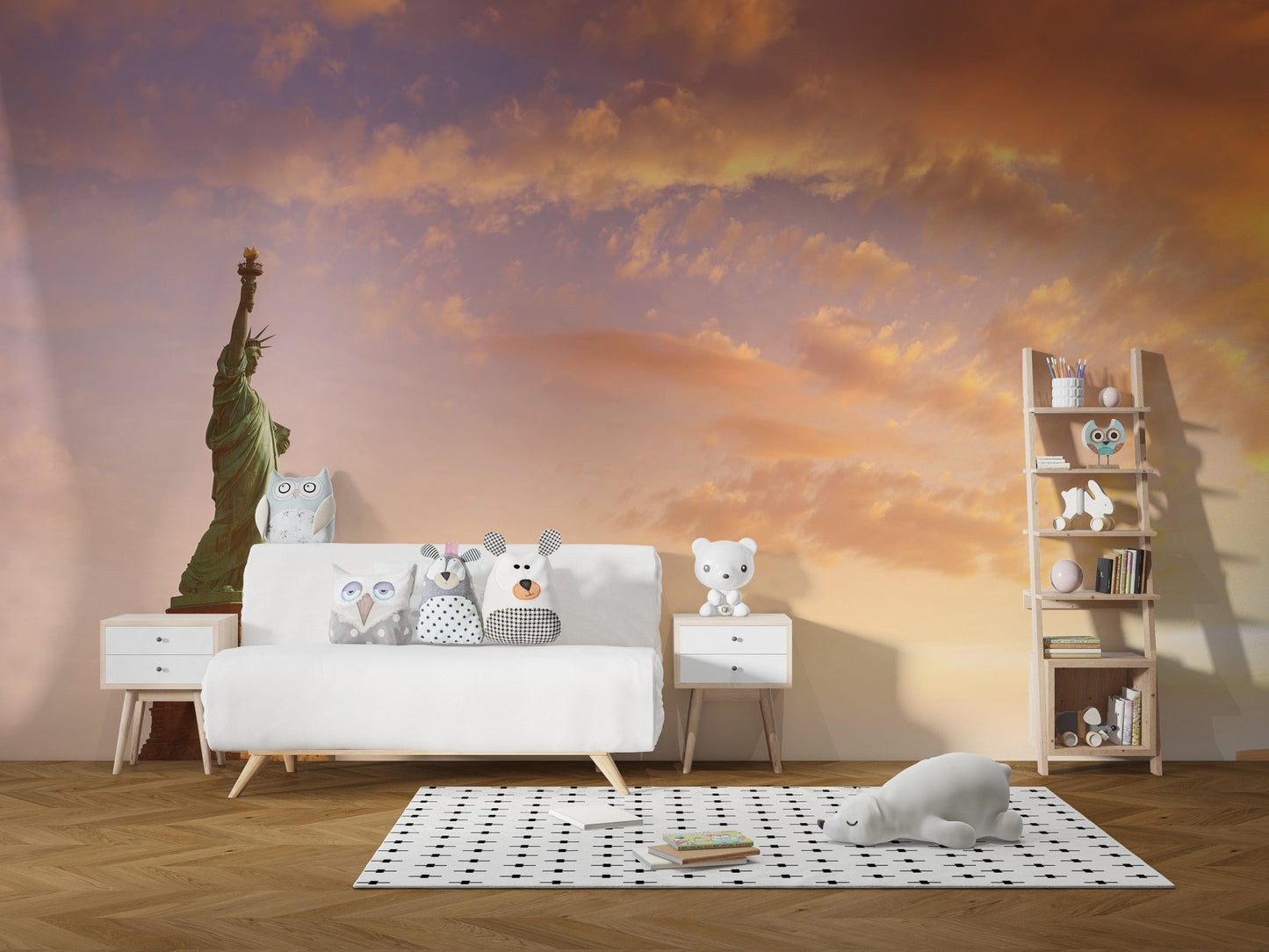 Manhattan and Liberty wallpaper decor B226