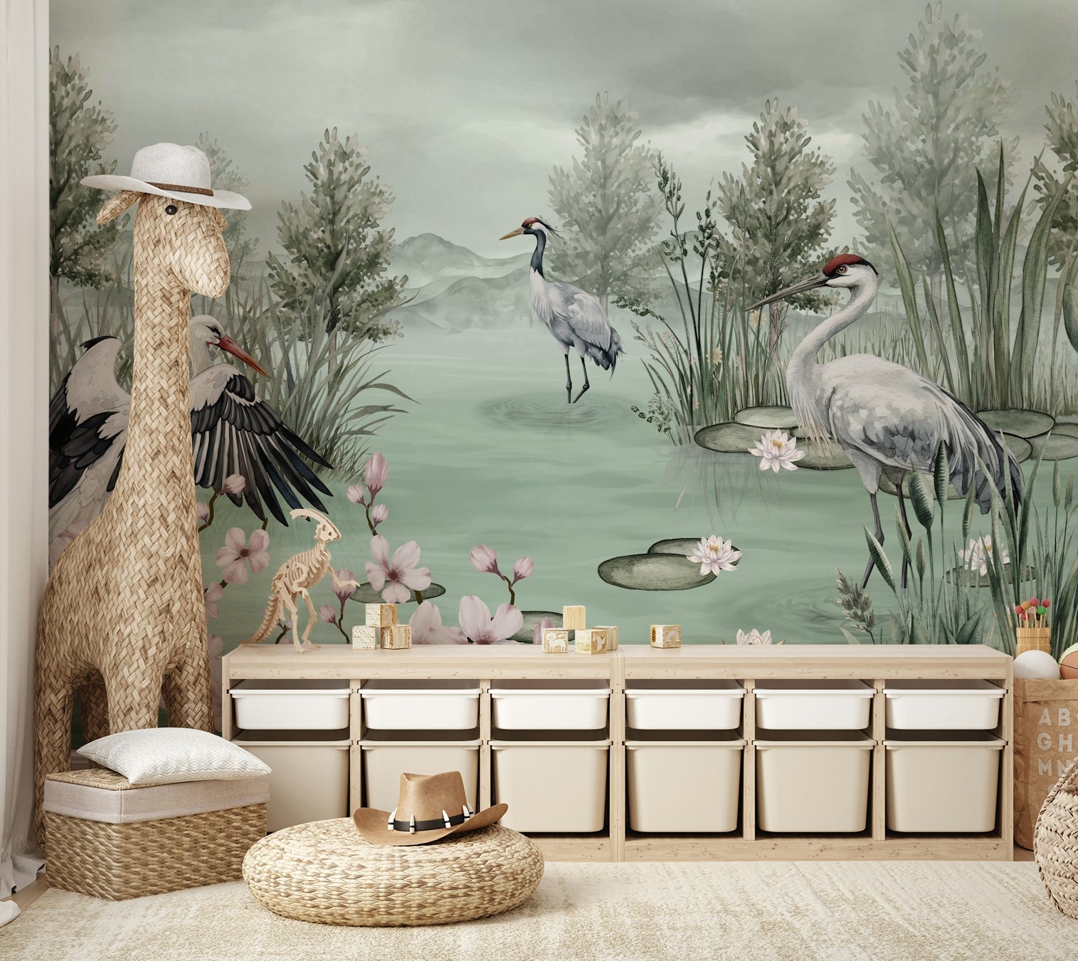 The lines are delicate and the shapes are fluid.

