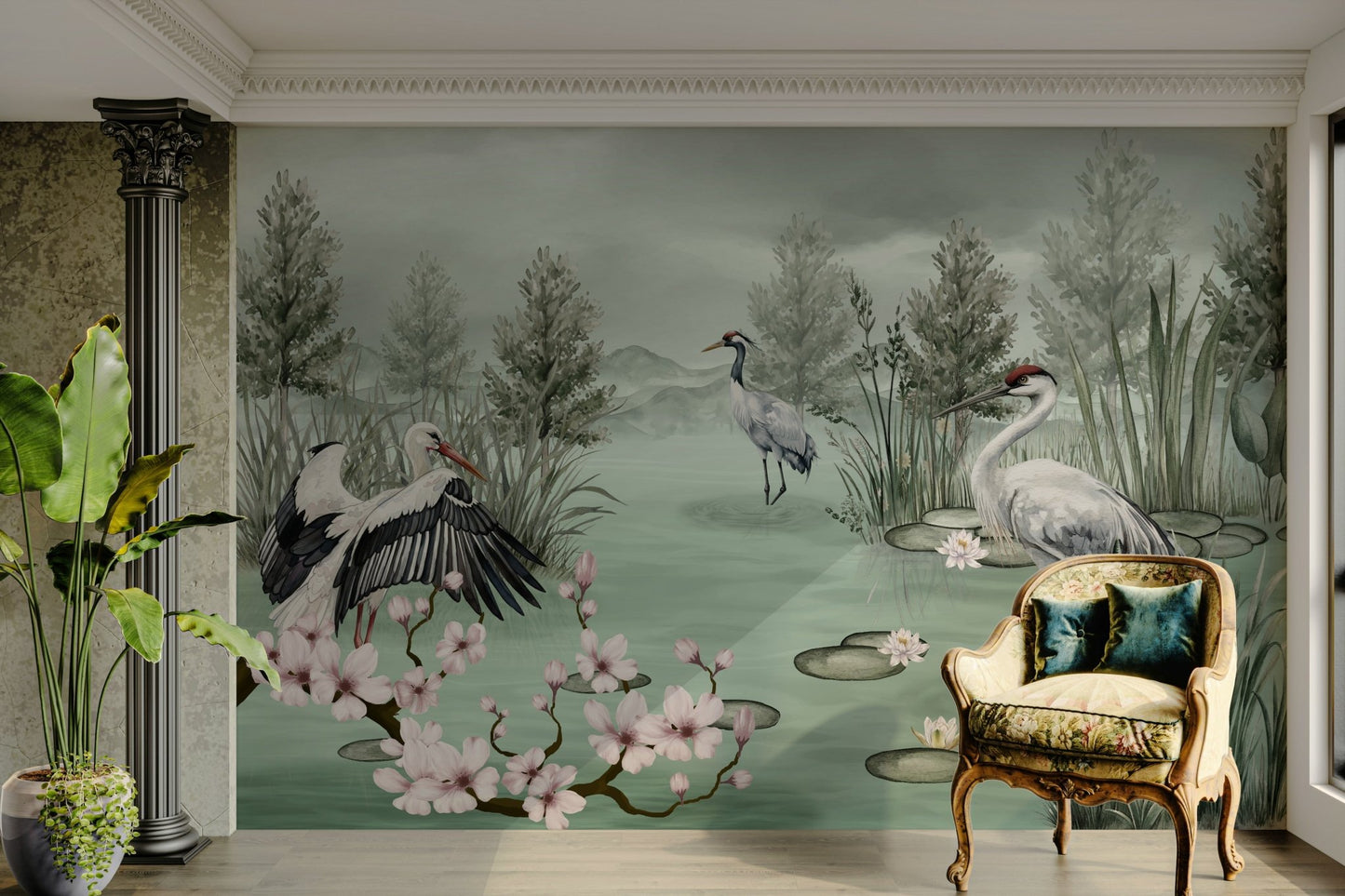 The background is a soft, light color, like off-white or light gray.

