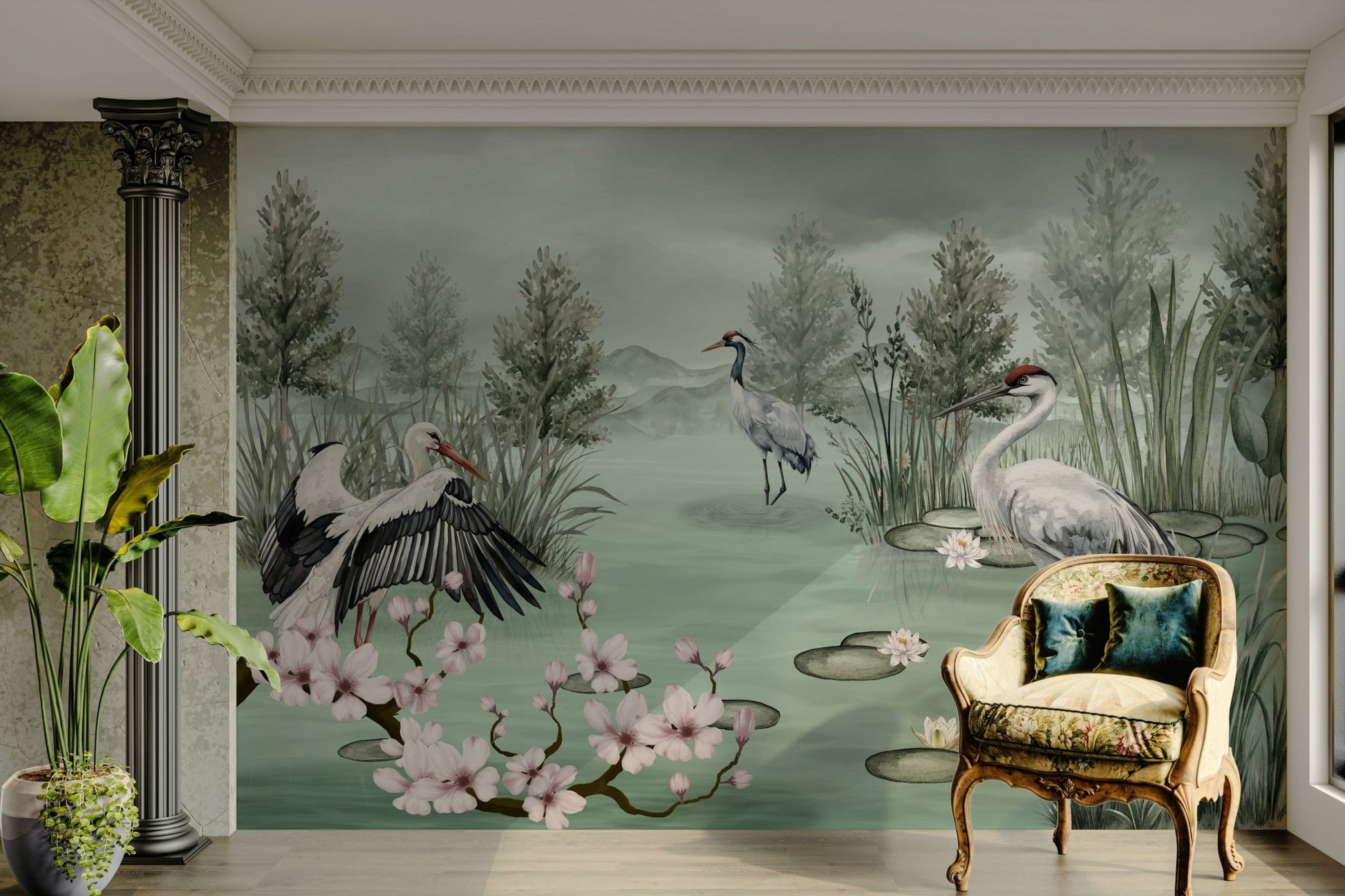 The background is a soft, light color, like off-white or light gray.

