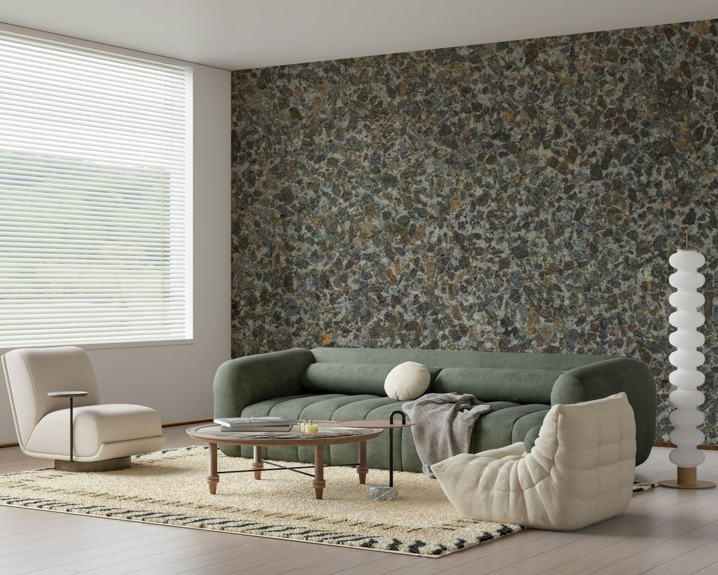 Speckled texture of the stone aggregate wall mural., GD6052