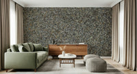 Stone aggregate mural in a contemporary kitchen., GD6052