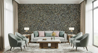 Close-up of aggregate stone mural's detailed texture., GD6052