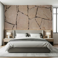 Close-up texture of the realistic layered stone cladding wallpaper., GD6150