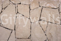 Layered stone cladding pattern in a chic, rustic-modern living space mural., GD6150