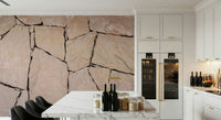 Full wall view of the complete realistic cladding Wall Mural design., GD6150