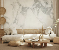 Durable peel and stick wallpaper mimicking stacked rock.