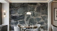 Stone Facade design on a peel and stick wallpaper sample.