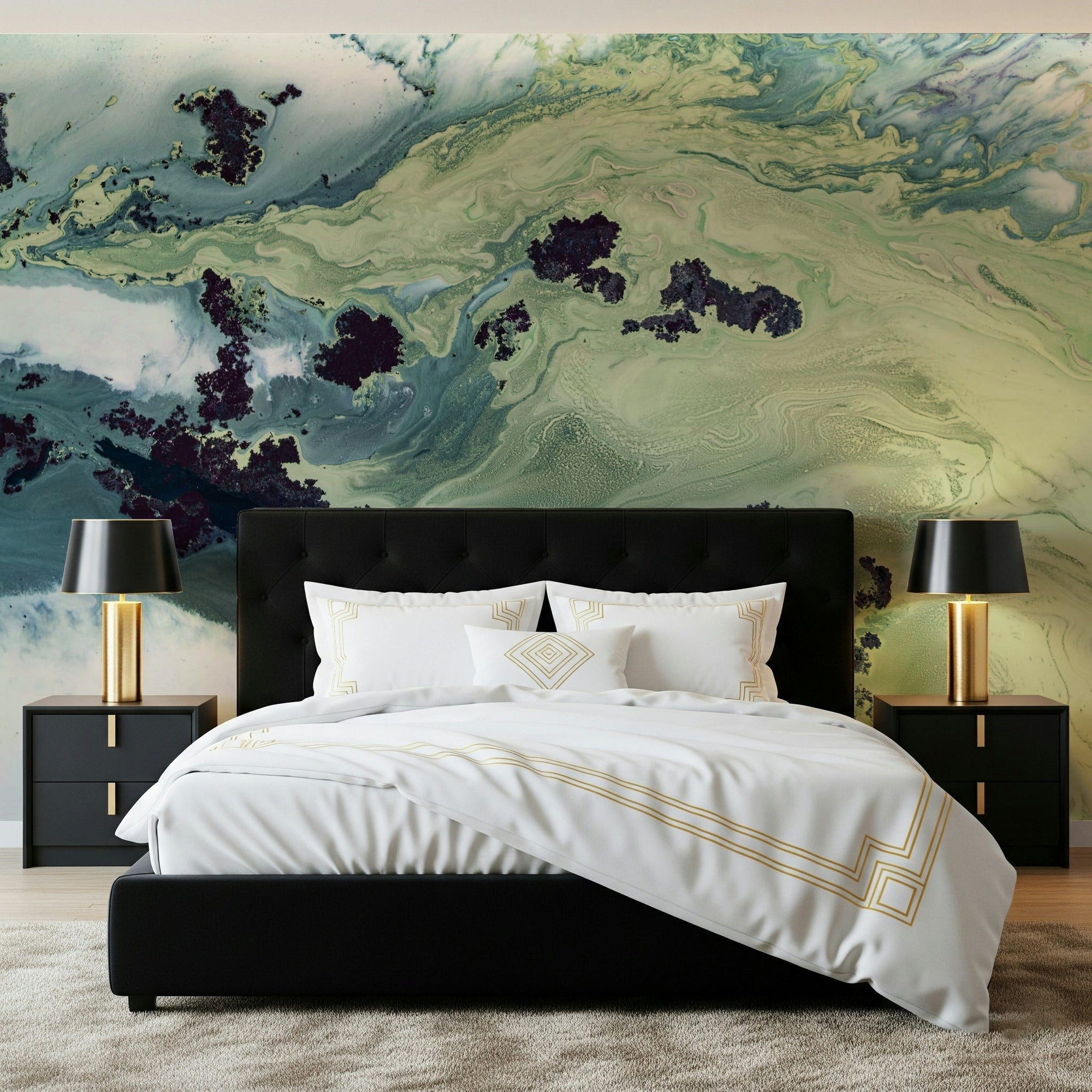 A beautiful subtle stone marbling wallpaper mural for a modern home., GD5508