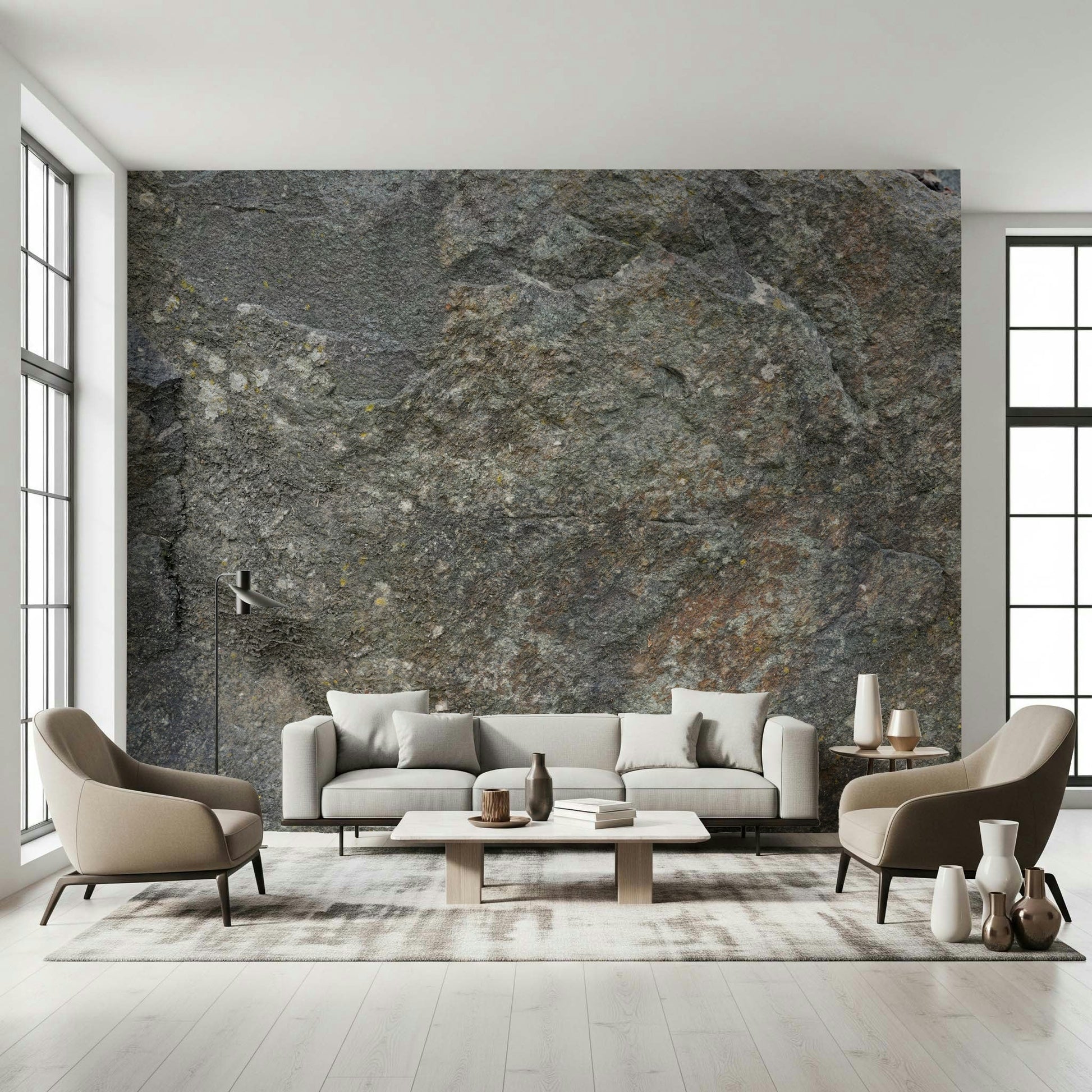 Installer smoothing peel and stick wallpaper panel., GD6080