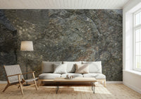 Industrial kitchen with stone wall texture mural., GD6080
