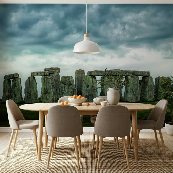 A beautiful panoramic Stonehenge wallpaper mural with ancient stones., GD5870