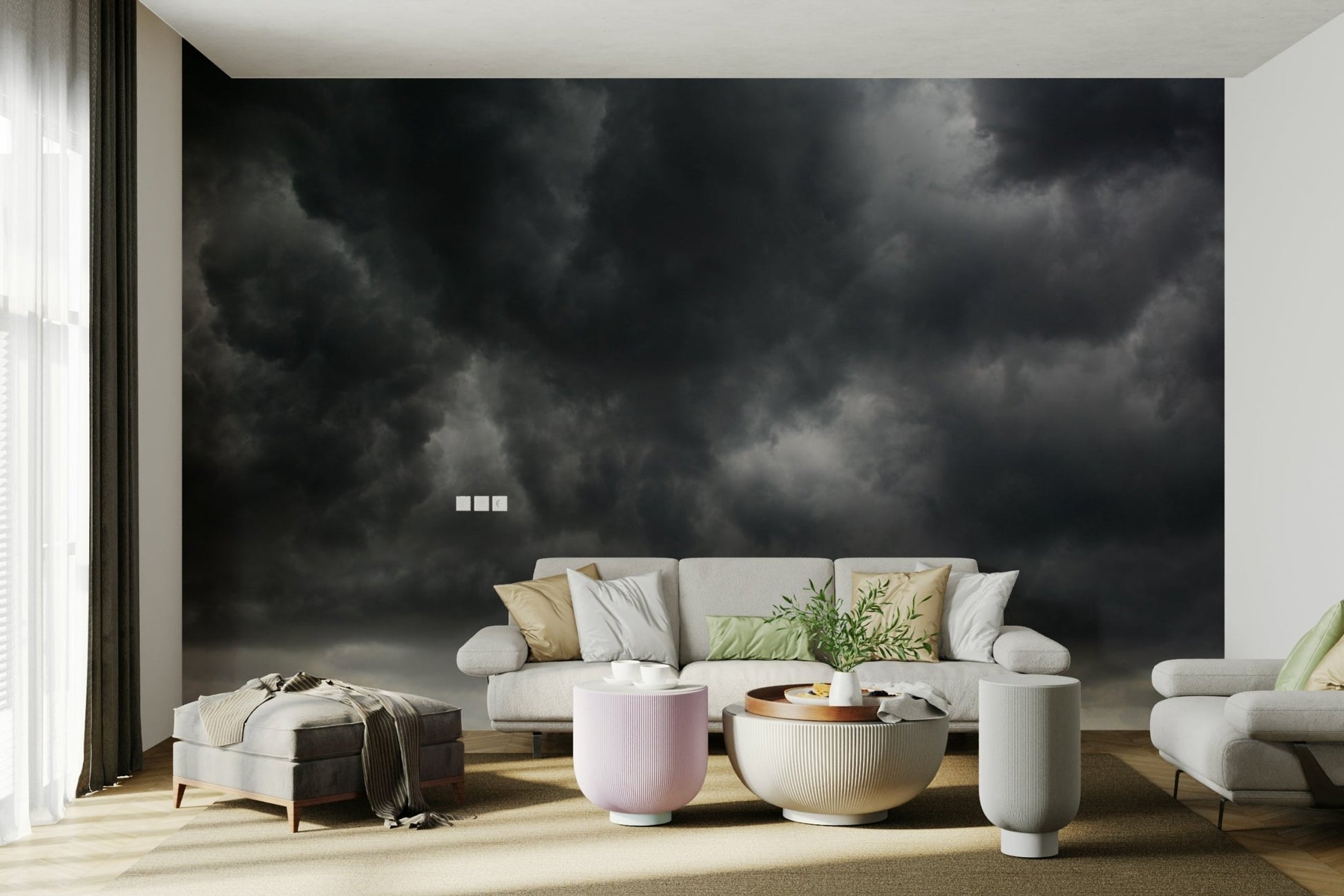 Faint light breaks along the horizon of this Storm #2 wall mural GD4901
