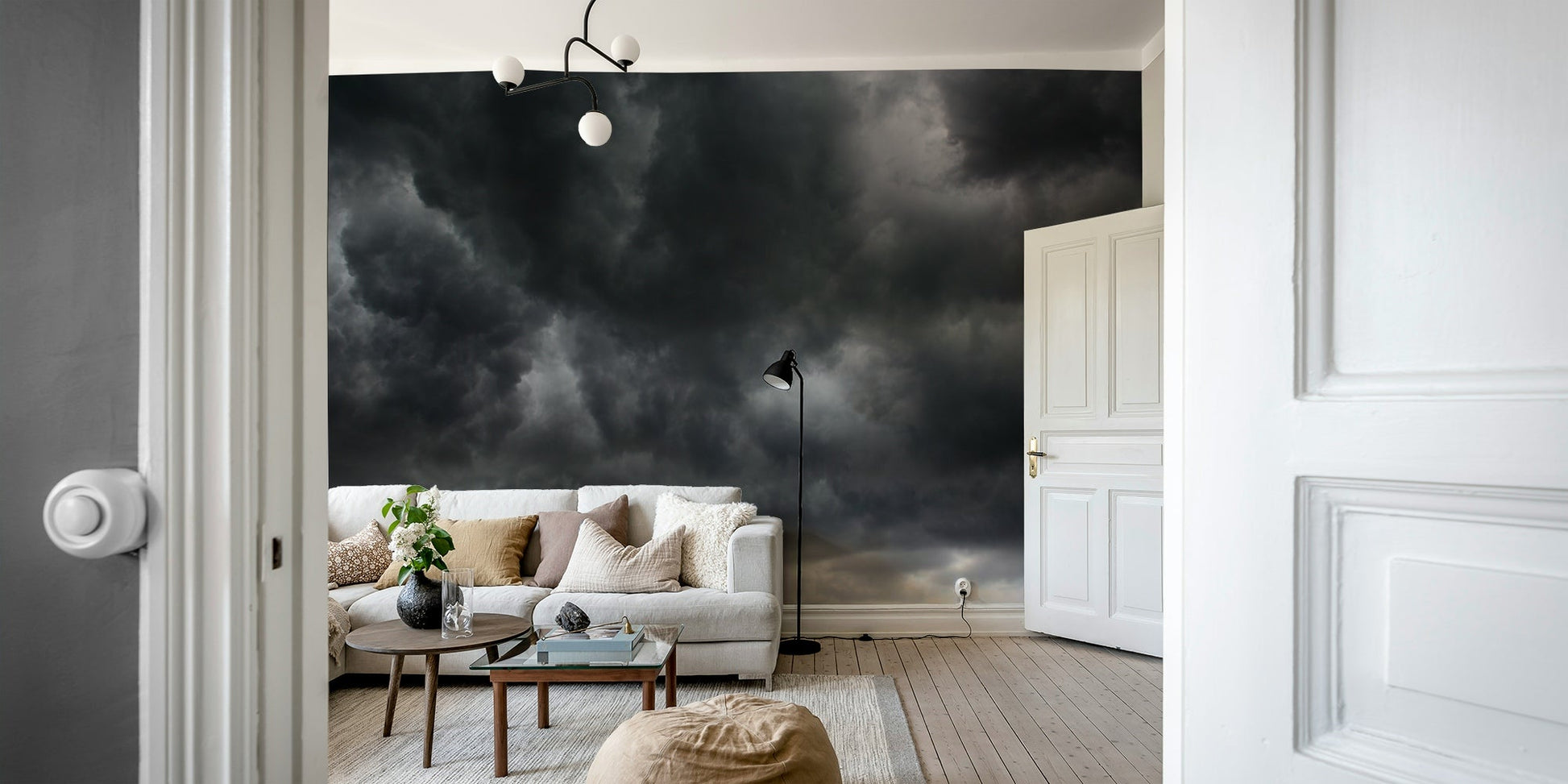 Dramatic thunderhead formations fill the Storm #2 wall mural scene GD4901
