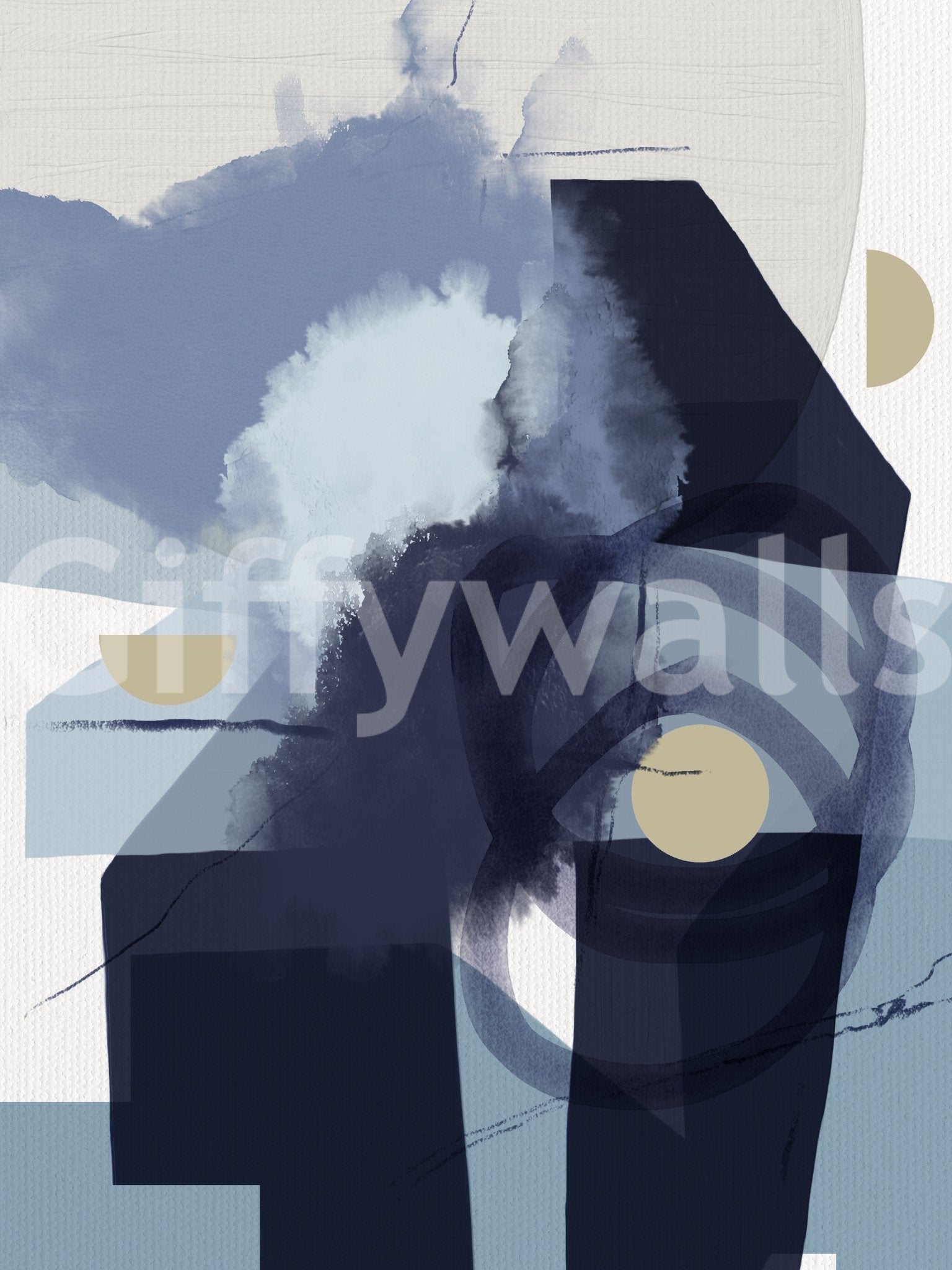 Unique face mural in vivid colors

