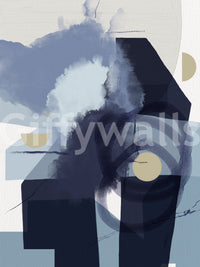 Unique face mural in vivid colors

