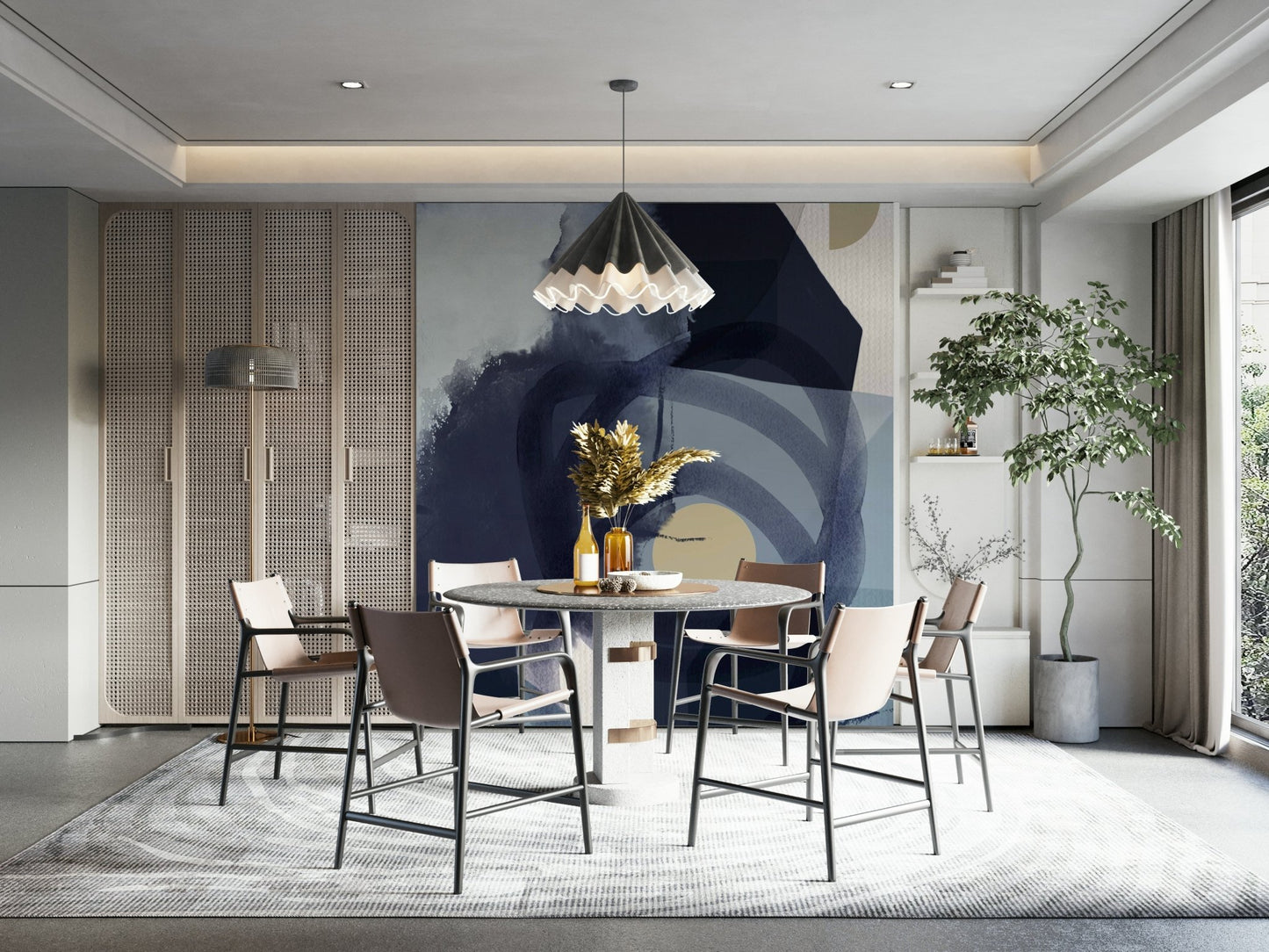 Modern wall mural with unusual beauty

