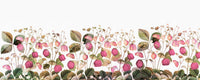 Farmhouse-style mural with strawberry details