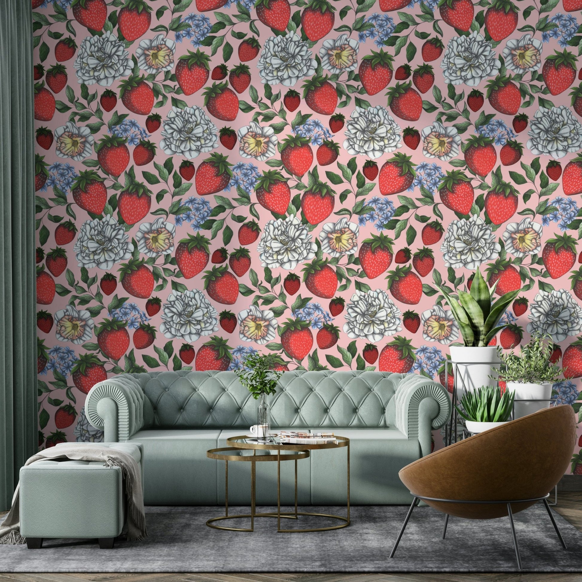 Nature-inspired wallpaper with a fresh, fruity design


