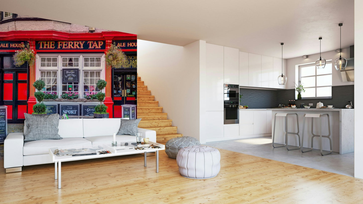 Outdoor bistro-style wall design
