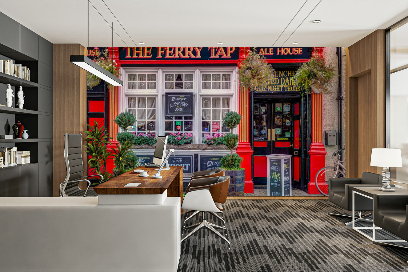 Street cafe wall mural wallpaper
