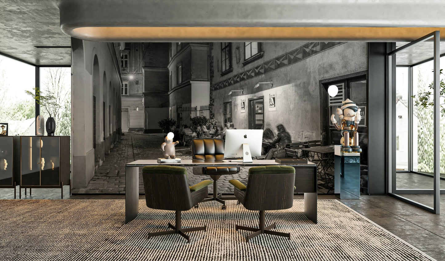 Street cafe in Vienna Wall Mural