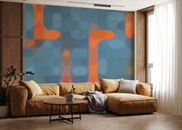 Streetlights geometric pattern wall covering large-scale print material., GD7124