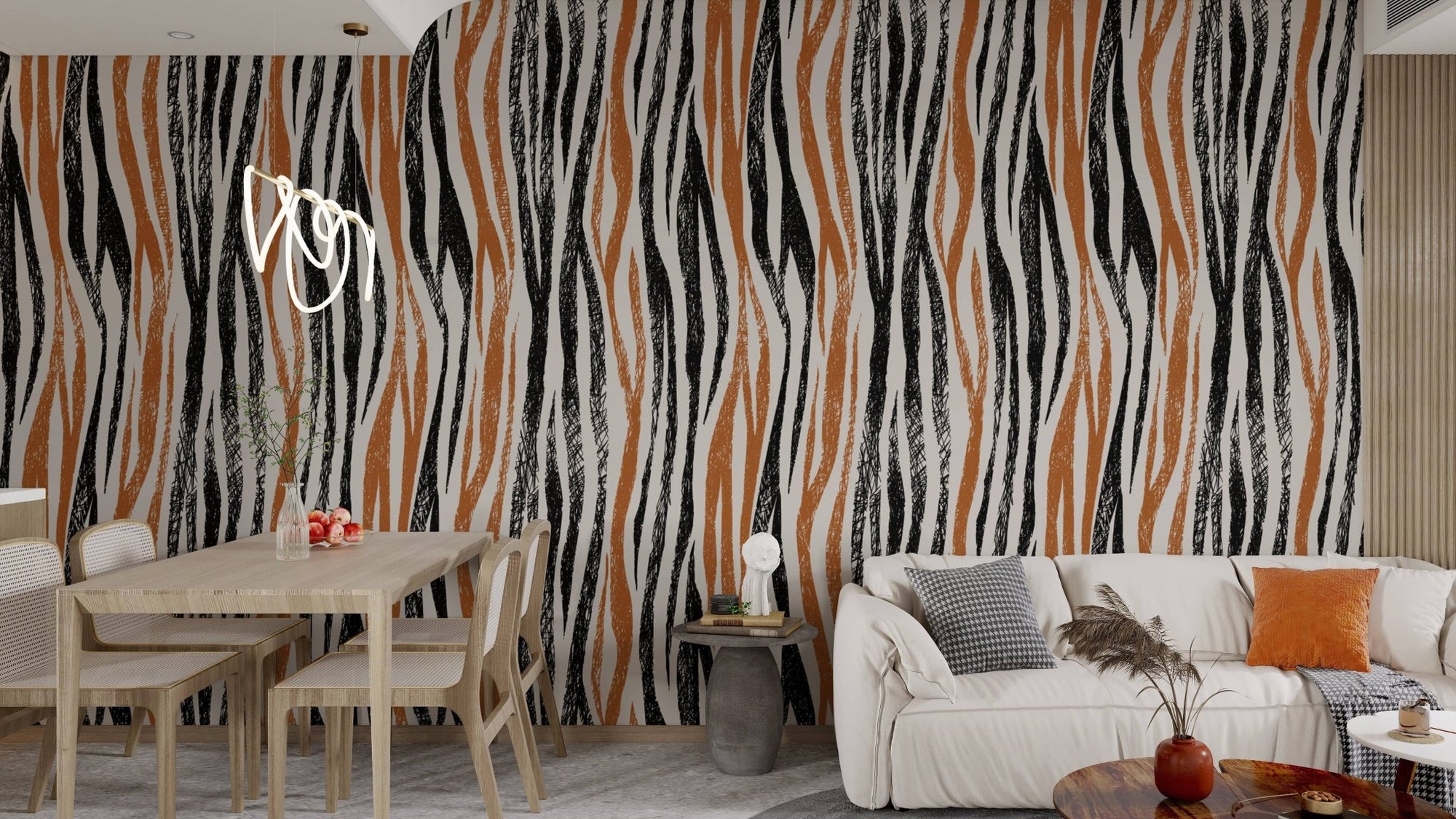 Striped Elegance Stylish Wallpaper Mural AN19
