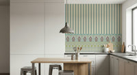 Striped Garden Border Wall Mural