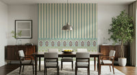 Striped Garden Border Wall Mural