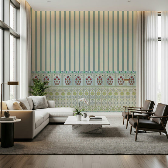 Striped Garden Border Wall Mural, GD7575