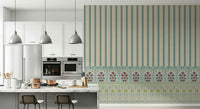 Striped Garden Border Wall Mural