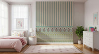 Striped Garden Border Wall Mural