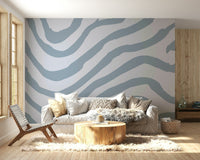 Structured stripe mural wallpaper design


