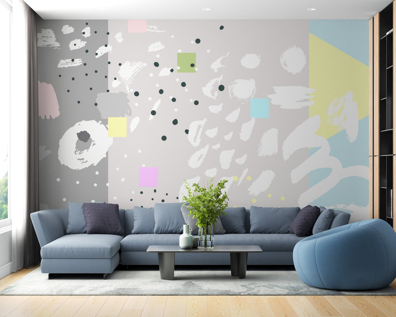 Abstract brush stroke wallpaper design