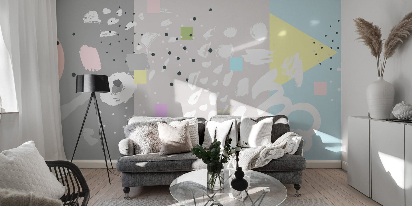 Vibrant artistic mural with bold strokes
