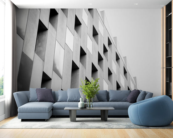 Black and White Architectural Wallpaper B124