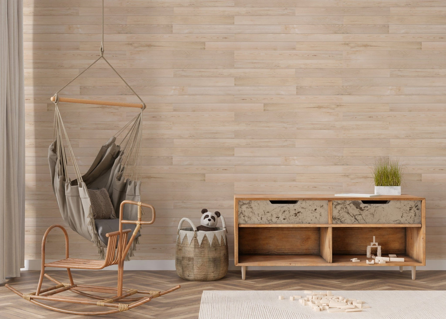Authentic oak texture wallpaper for walls B261
