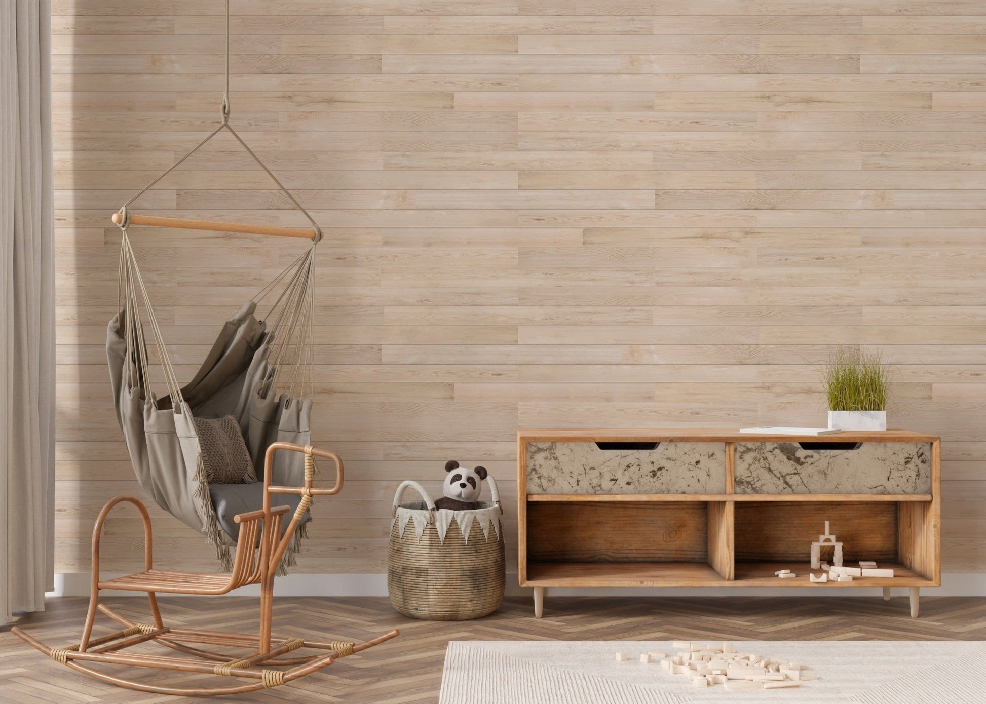 Authentic oak texture wallpaper for walls B261
