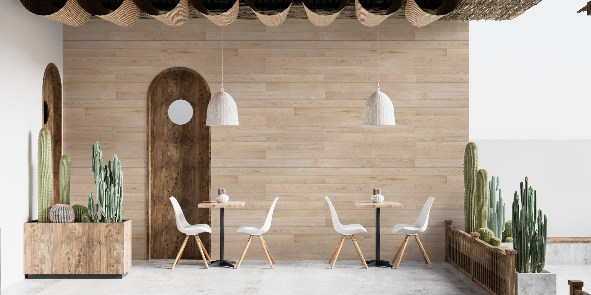 Elegant oak surface wallpaper for interiors B261
