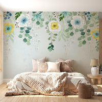 Hanging flower wallpaper mural B118