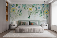 Hanging flower removable wallpaper B118