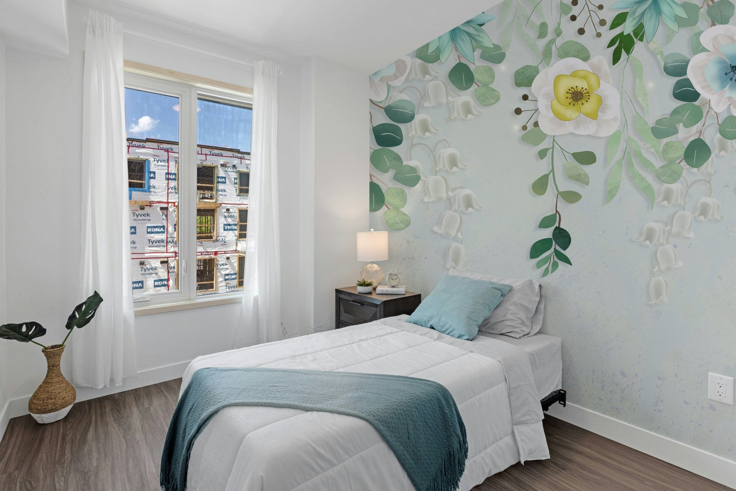 Hanging Flower Wall Wallpaper Murals - Giffywalls B118