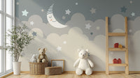 Moon and stars wallpaper for a cozy vibe