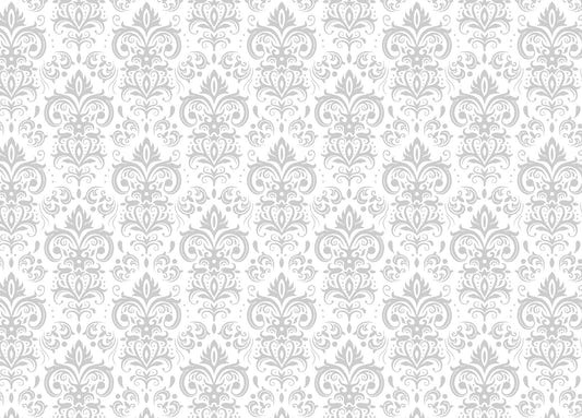 Silver Damask Wallpaper
