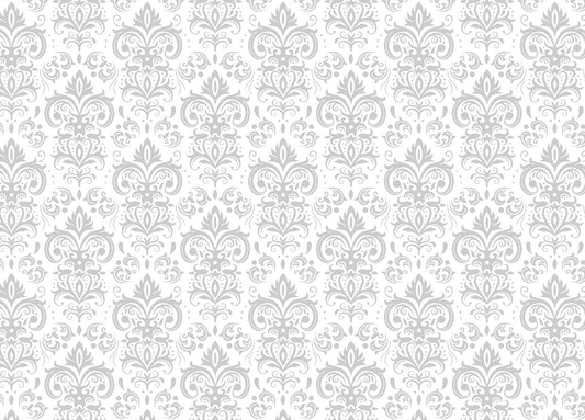 Silver Damask Wallpaper